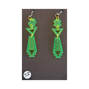 Little Sister Acrylic Earrings by Pueblo Stitch