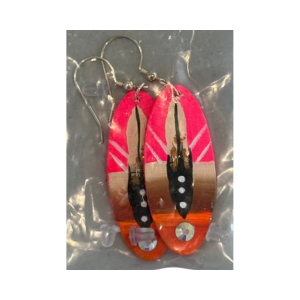 Hand Painted Earrings by Lone Yellowjohn