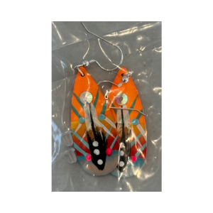 Hand Painted Earrings by Lone Yellowjohn