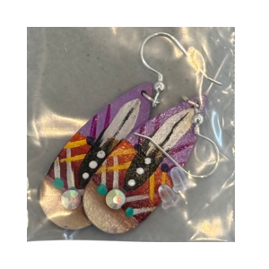 Hand Painted Earrings by Lone Yellowjohn
