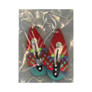 Hand Painted Earrings by Lone Yellowjohn