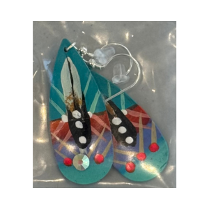 Hand Painted Earrings by Lone Yellowjohn