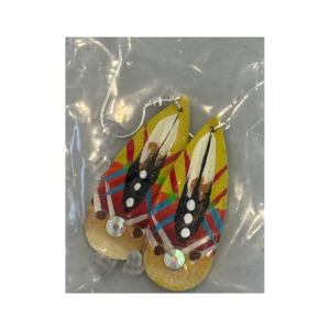 Hand Painted Earrings by Lone Yellowjohn